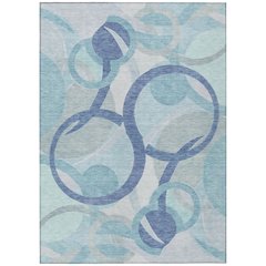 Machine Washable Indoor/Outdoor Chantille ACN2168 Blue 9' x 12' Rug
