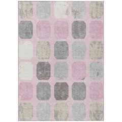 Machine Washable Indoor/Outdoor Chantille ACN2182 Pink 9' x 12' Rug