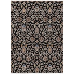 Machine Washable Indoor/Outdoor Chantille ACN2192 Black 9' x 12' Rug