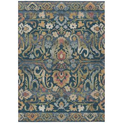 Machine Washable Indoor/Outdoor Chantille ACN2193 Navy 9' x 12' Rug