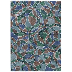 Machine Washable Indoor/Outdoor Chantille ACN2208 Blue 9' x 12' Rug
