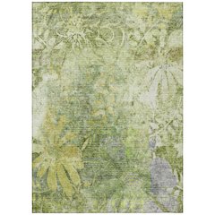 Machine Washable Indoor/Outdoor Chantille ACN2223 Green 9' x 12' Rug