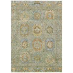 Machine Washable Indoor/Outdoor Chantille ACN2227 Green 9' x 12' Rug