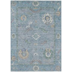 Machine Washable Indoor/Outdoor Chantille ACN2229 Blue 9' x 12' Rug