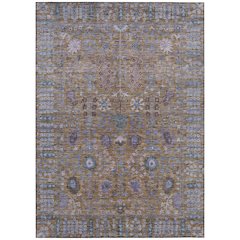 Machine Washable Indoor/Outdoor Chantille ACN2231 Brown 9' x 12' Rug