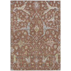 Machine Washable Indoor/Outdoor Chantille ACN2233 Orange 9' x 12' Rug