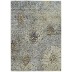 Machine Washable Indoor/Outdoor Chantille ACN2235 Gray 9' x 12' Rug