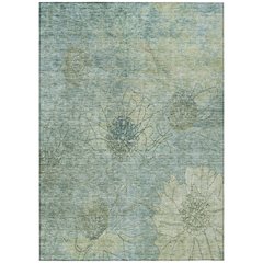 Machine Washable Indoor/Outdoor Chantille ACN2235 Blue 9' x 12' Rug