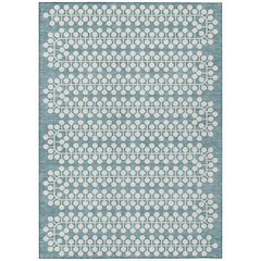 Machine Washable Indoor/Outdoor Chantille ACN2247 Teal 9' x 12' Rug