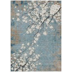 Machine Washable Indoor/Outdoor Chantille ACN2248 Blue 9' x 12' Rug