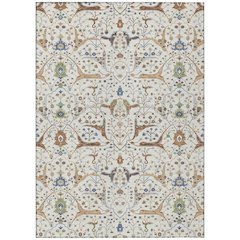 Machine Washable Indoor/Outdoor Chantille ACN2250 Ivory 9' x 12' Rug