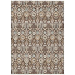 Machine Washable Indoor/Outdoor Chantille ACN2251 Brown 9' x 12' Rug
