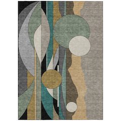 Machine Washable Indoor/Outdoor Chantille ACN2252 Brown 9' x 12' Rug