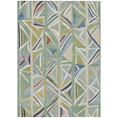 Machine Washable Indoor/Outdoor Chantille ACN2253 Green 9' x 12' Rug