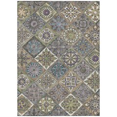 Machine Washable Indoor/Outdoor Chantille ACN2256 Brown 9' x 12' Rug