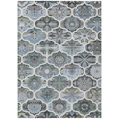 Machine Washable Indoor/Outdoor Chantille ACN2257 Blue 9' x 12' Rug
