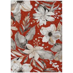 Machine Washable Indoor/Outdoor Chantille ACN2260 Red 9' x 12' Rug