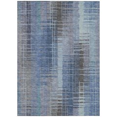 Machine Washable Indoor/Outdoor Chantille ACN2261 Blue 9' x 12' Rug