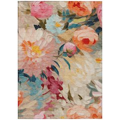 Machine Washable Indoor/Outdoor Chantille ACN2264 Ivory 9' x 12' Rug