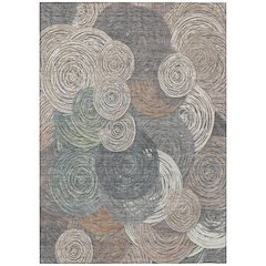 Machine Washable Indoor/Outdoor Chantille ACN2267 Brown 9' x 12' Rug