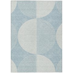Machine Washable Indoor/Outdoor Chantille ACN2275 Blue 9' x 12' Rug