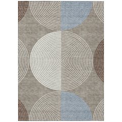 Machine Washable Indoor/Outdoor Chantille ACN2281 Brown 9' x 12' Rug