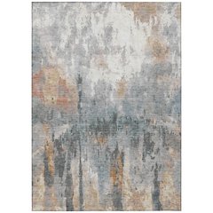 Machine Washable Indoor/Outdoor Chantille ACN2284 Orange 9' x 12' Rug