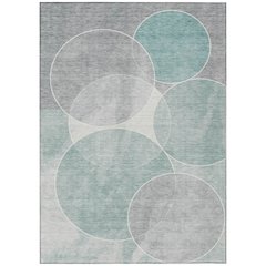 Machine Washable Indoor/Outdoor Chantille ACN2286 Teal 9' x 12' Rug