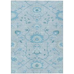Machine Washable Indoor/Outdoor Chantille ACN2291 Blue 9' x 12' Rug