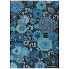 Machine Washable Indoor/Outdoor Chantille ACN2295 Blue 9' x 12' Rug