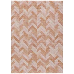 Machine Washable Indoor/Outdoor Chantille ACN2297 Orange 9' x 12' Rug