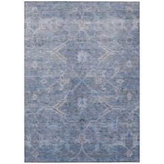 Machine Washable Indoor/Outdoor Chantille ACN2298 Blue 9' x 12' Rug