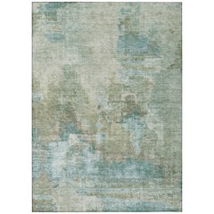Machine Washable Indoor/Outdoor Chantille ACN2300 Green 9' x 12' Rug