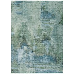 Machine Washable Indoor/Outdoor Chantille ACN2300 Teal 9' x 12' Rug