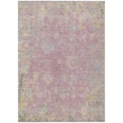 Machine Washable Indoor/Outdoor Chantille ACN2302 Pink 9' x 12' Rug