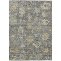 Machine Washable Indoor/Outdoor Chantille ACN2305 Gray 9' x 12' Rug