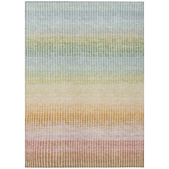 Machine Washable Indoor/Outdoor Chantille ACN2313 Orange 9' x 12' Rug