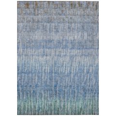 Machine Washable Indoor/Outdoor Chantille ACN2317 Blue 9' x 12' Rug