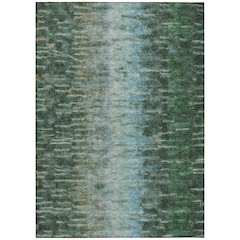Machine Washable Indoor/Outdoor Chantille ACN2318 Green 9' x 12' Rug