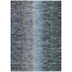 Machine Washable Indoor/Outdoor Chantille ACN2318 Teal 9' x 12' Rug