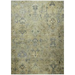 Machine Washable Indoor/Outdoor Chantille ACN2320 Green 9' x 12' Rug