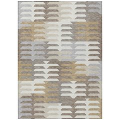 Machine Washable Indoor/Outdoor Chantille ACN2328 Brown 9' x 12' Rug