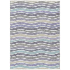 Machine Washable Indoor/Outdoor Chantille ACN2333 Purple 9' x 12' Rug