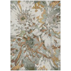 Machine Washable Indoor/Outdoor Chantille ACN2340 Orange 9' x 12' Rug
