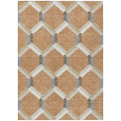 Machine Washable Indoor/Outdoor Chantille ACN2343 Orange 9' x 12' Rug
