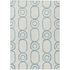 Machine Washable Indoor/Outdoor Chantille ACN2344 Teal 9' x 12' Rug