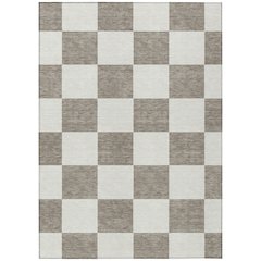 Machine Washable Indoor/Outdoor Chantille ACN2345 Brown 9' x 12' Rug