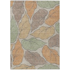 Machine Washable Indoor/Outdoor Chantille ACN2348 Orange 9' x 12' Rug