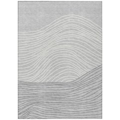 Machine Washable Indoor/Outdoor Chantille ACN2350 Gray 9' x 12' Rug