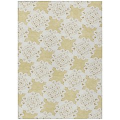 Machine Washable Indoor/Outdoor Chantille ACN2352 Gold 9' x 12' Rug